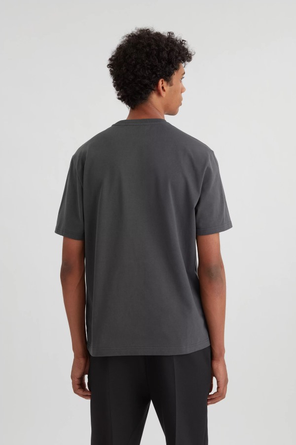 T-shirt Met College-logo Axel Arigato Vervaagd Zwart