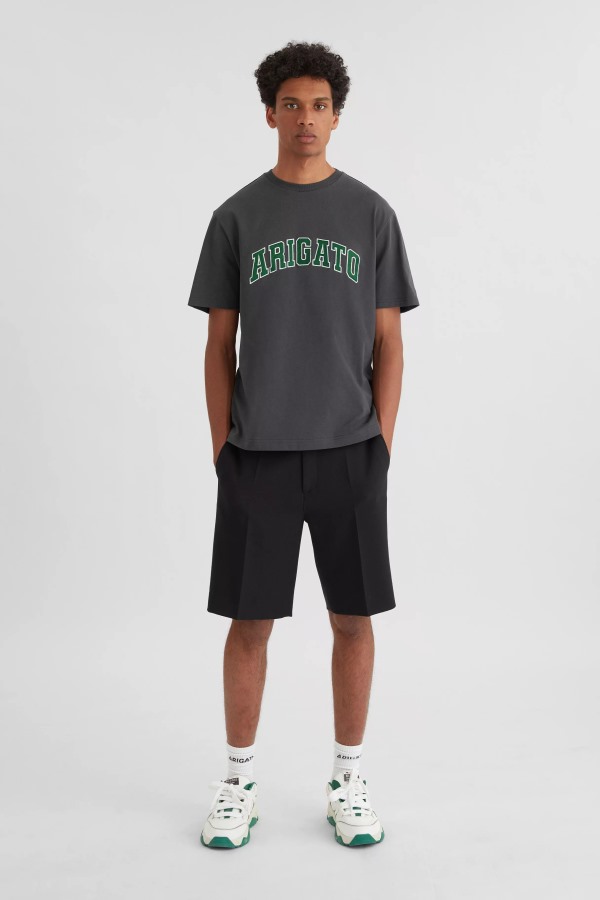 T-shirt Met College-logo Axel Arigato Vervaagd Zwart