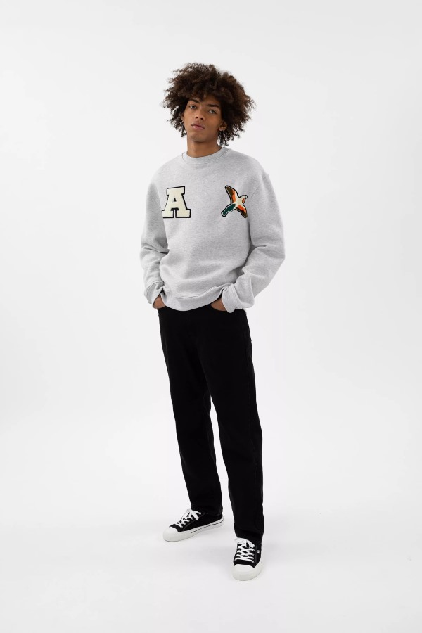 Axel Arigato Varsity Bee Bird Sweatshirt Lichtgrijs Gemêleerd