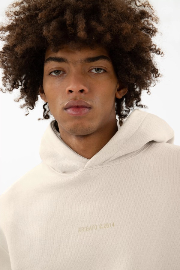Axel Arigato Lichtbeige Hoodie Met Monogram