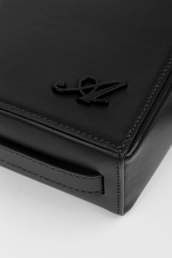 Kubieke Leren Tas Zwart Axel Arigato