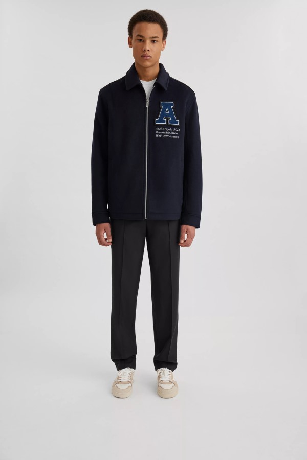 Campus Wollen Overhemd Marineblauw Axel Arigato