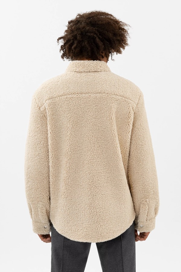 Axel Arigato Beige Espen Teddy Overshirt