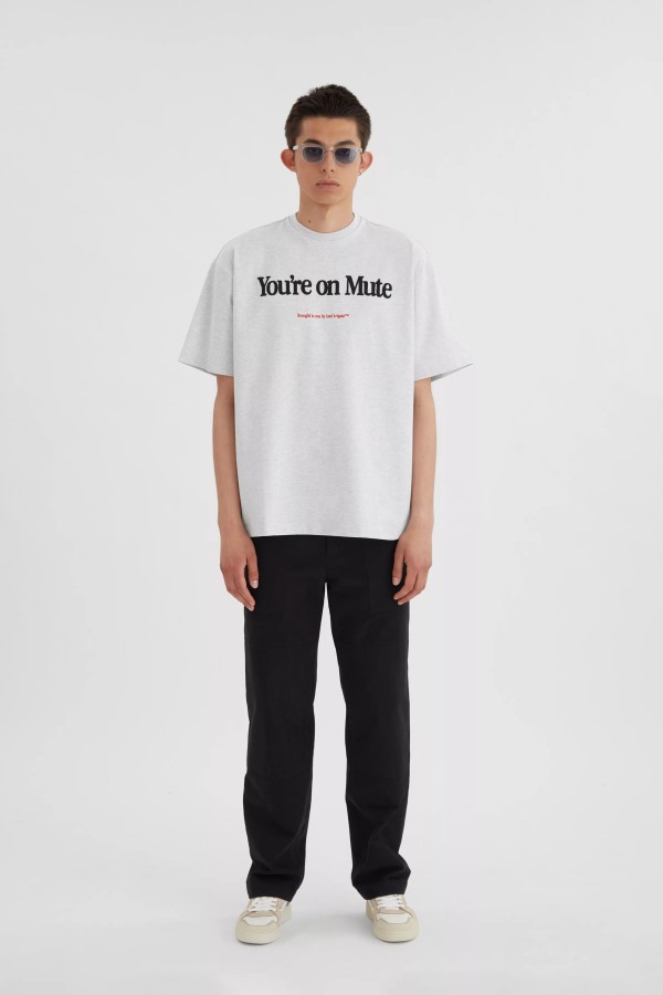 Axel Arigato Mute T-shirt Lichtgrijs Gemêleerd