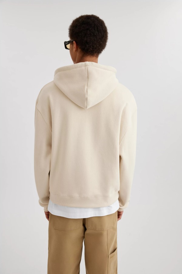 Legend Hoodie Met Rits Lichtbeige Axel Arigato