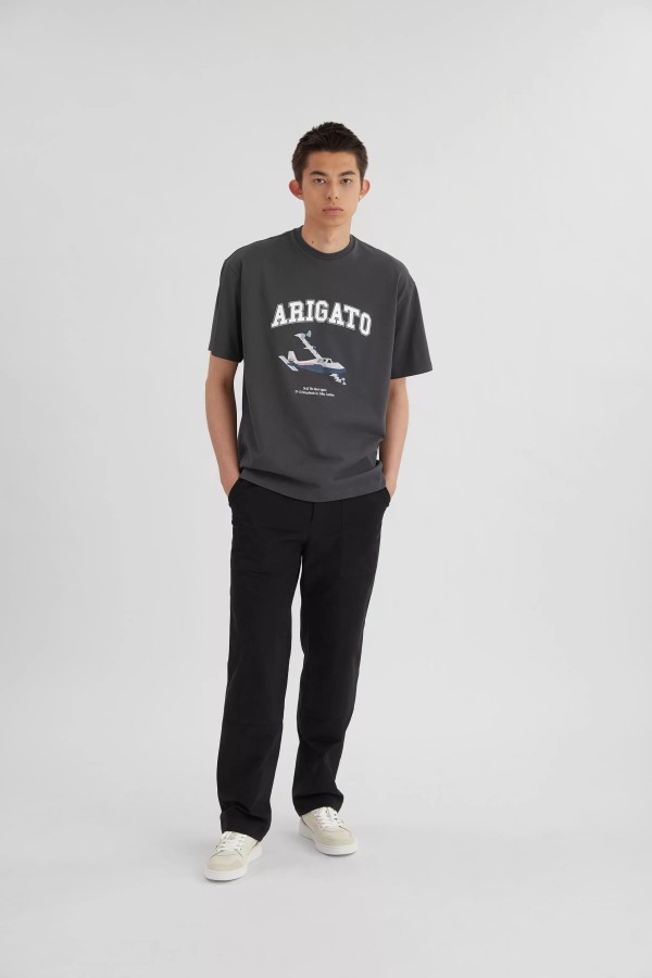 Axel Arigato Vervaagd Zwart Reis T-shirt