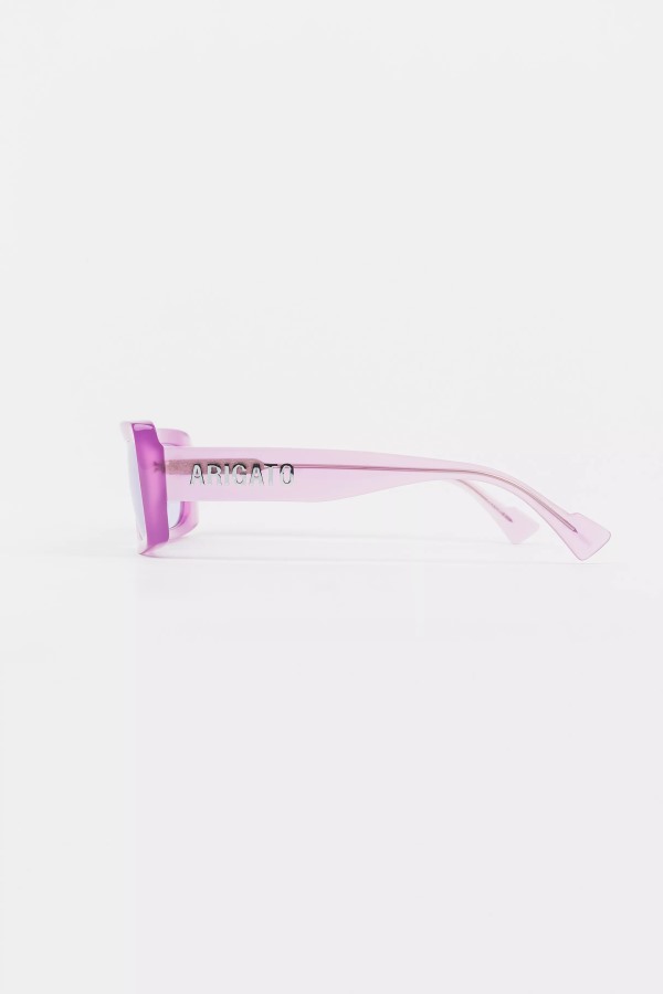 Axel Arigato Lichtpaarse Transparante Arena Rechthoekige Zonnebril