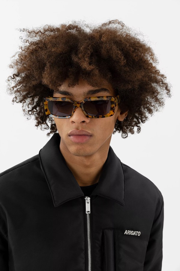 Arena Rechthoekige Zonnebril Tortoise Blauw Axel Arigato