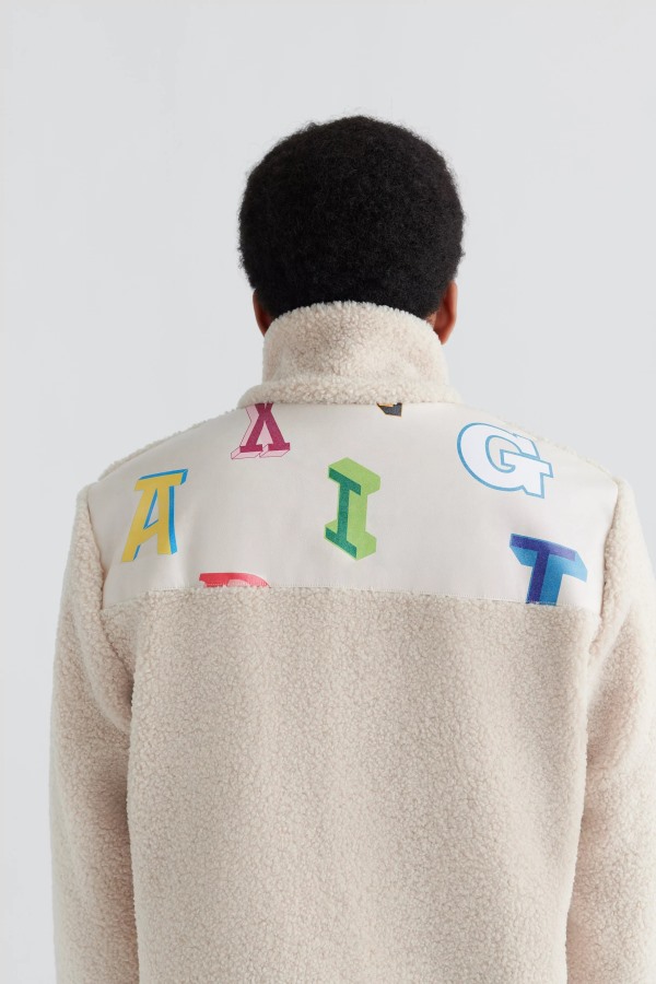 Axel Arigato Ecru Blauw Inferno Billie Fleece Jack