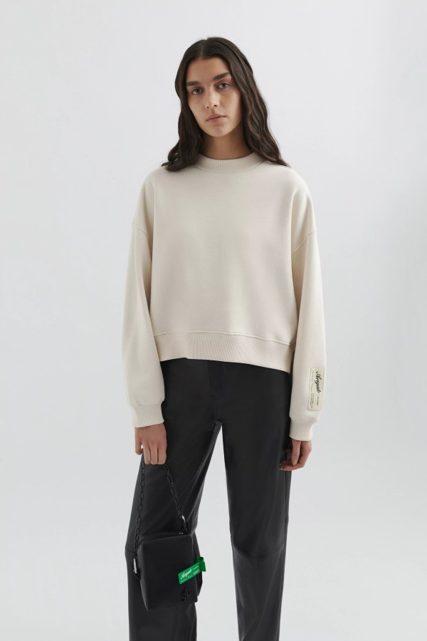 Axel Arigato Lichtbeige Effen Sweatshirt