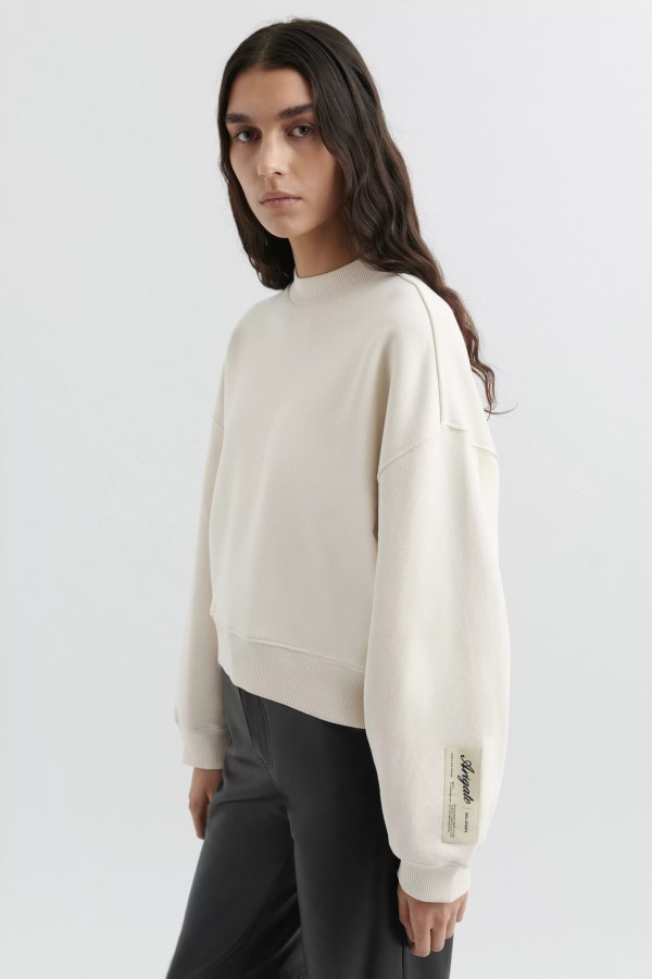 Axel Arigato Lichtbeige Effen Sweatshirt