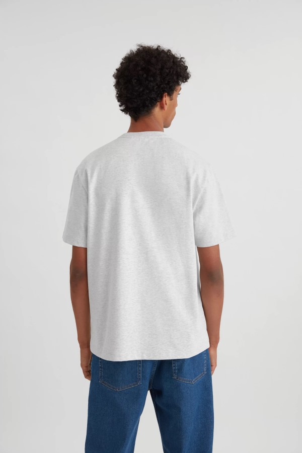 Axel Arigato Grijs Gemêleerd College-logo T-shirt