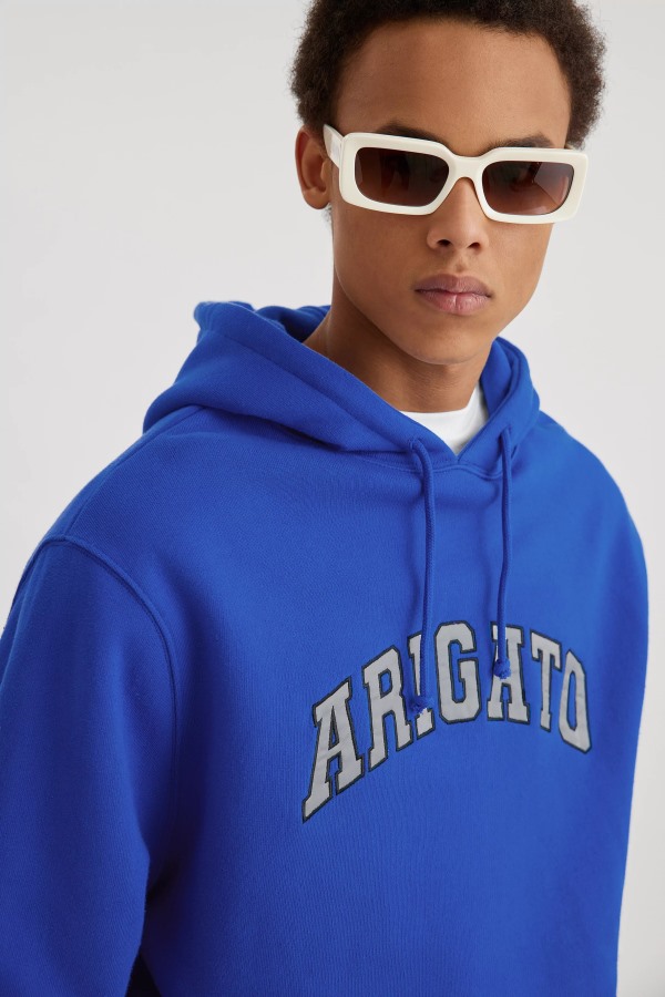 Axel Arigato College Logo Hoodie Klein Blauw