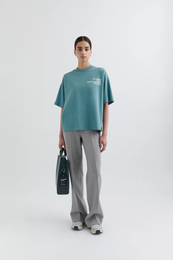 Era T-shirt Licht Petrolblauw Axel Arigato