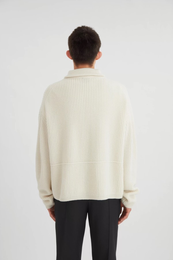 Team Trui Met Halve Rits Axel Arigato Ecru