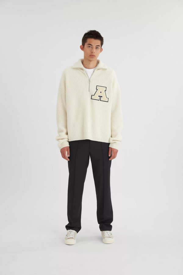 Team Trui Met Halve Rits Axel Arigato Ecru