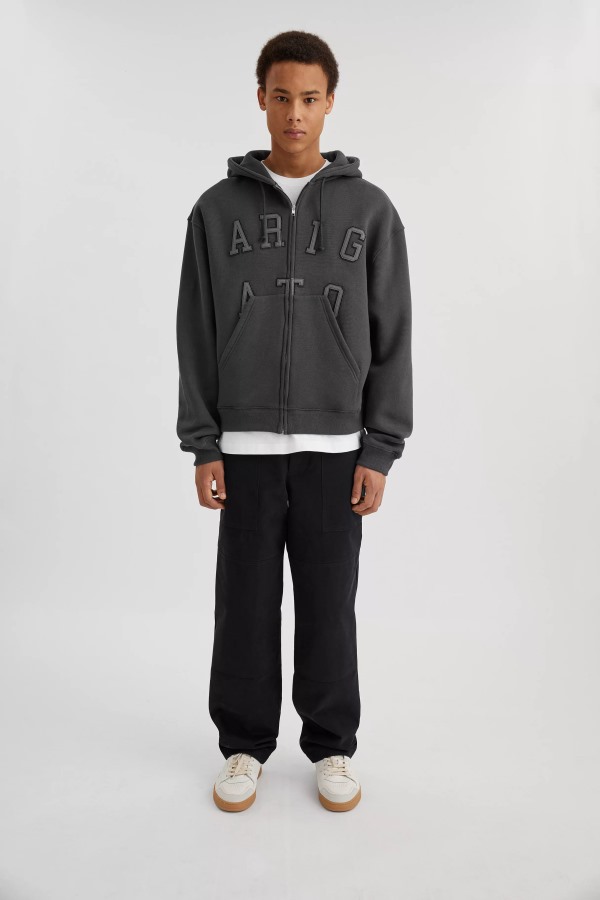 Legend Hoodie Met Rits Axel Arigato Vervaagd Zwart