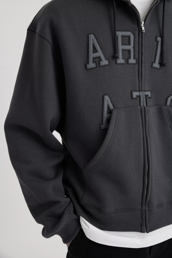 Legend Hoodie Met Rits Axel Arigato Vervaagd Zwart