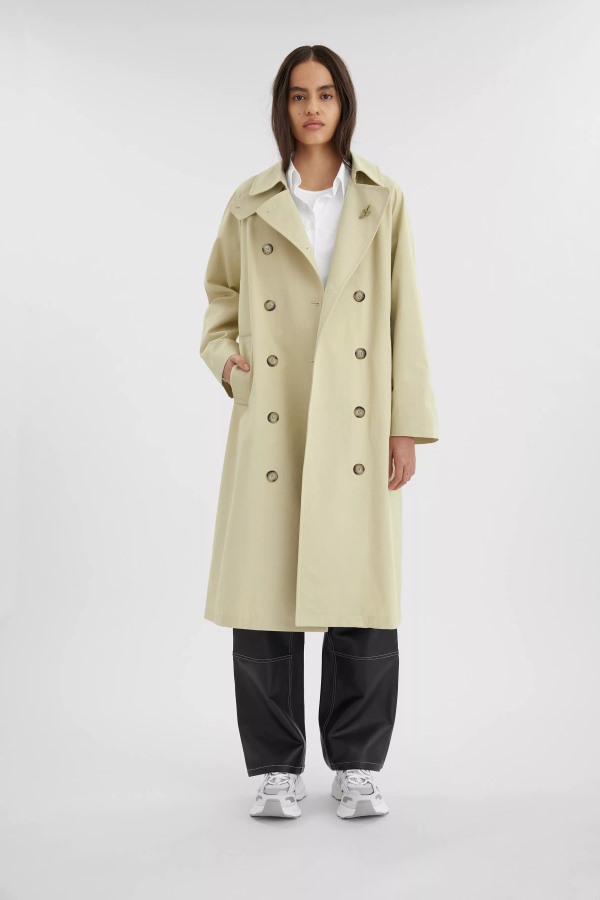 Globe Trenchcoat Naturel Geel Axel Arigato