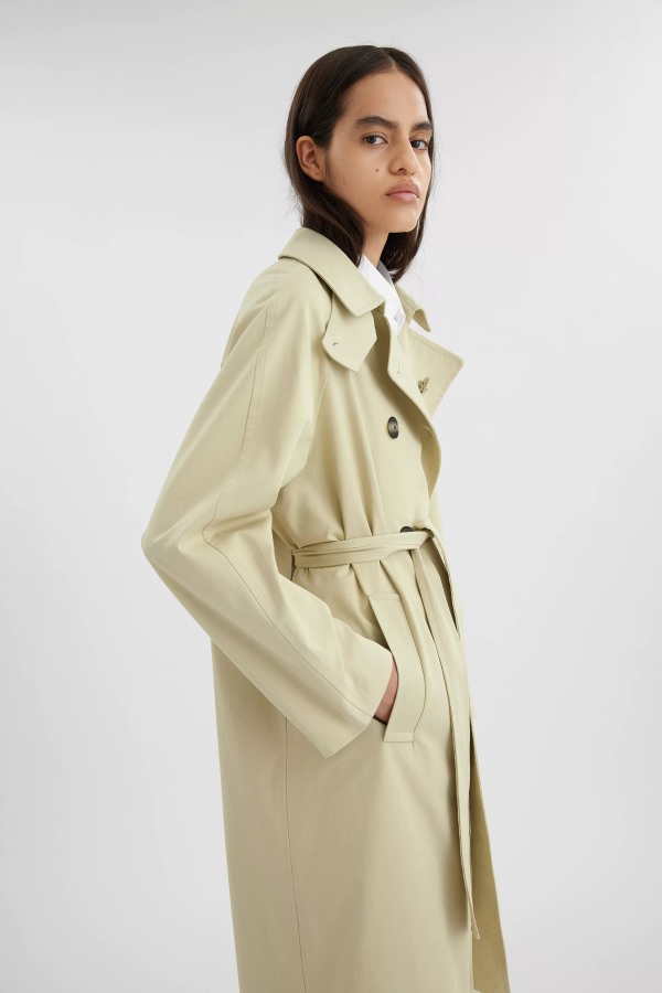 Globe Trenchcoat Naturel Geel Axel Arigato